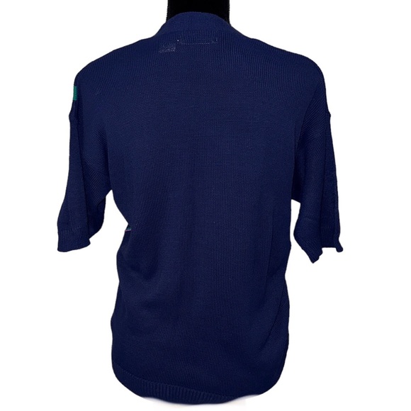 That's Me Vintage Cardigan Sweater Womens Medium Short Sleeve Floral Embroidery - Picture 5 of 9